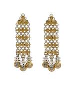 Gold plated long dangler earrings