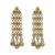 Gold plated long dangler earrings