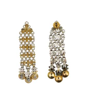Gold plated long dangler earrings 3