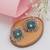 Silver plated multicolor kundan stud earrings