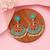 Antique gold multicolor dangler earrings