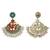 Antique gold multicolor dangler earrings