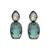 Silver plated ice blue stone drop earrings