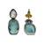 Silver plated ice blue stone drop earrings