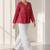 Philauri pink printed peplum top
