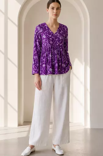Philauri women’s purple floral printed top