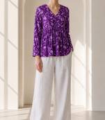 Philauri women’s purple floral printed top