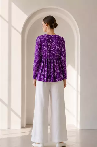 Philauri women’s purple floral printed top