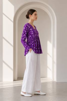 Philauri women’s purple floral printed top 3