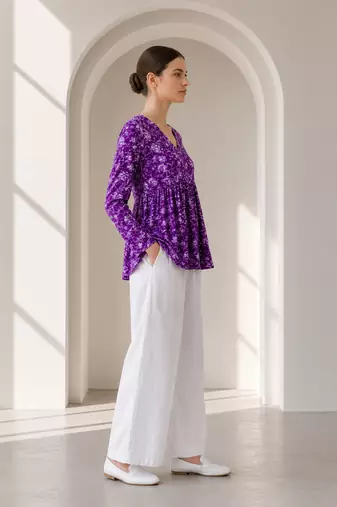 Philauri women’s purple floral printed top