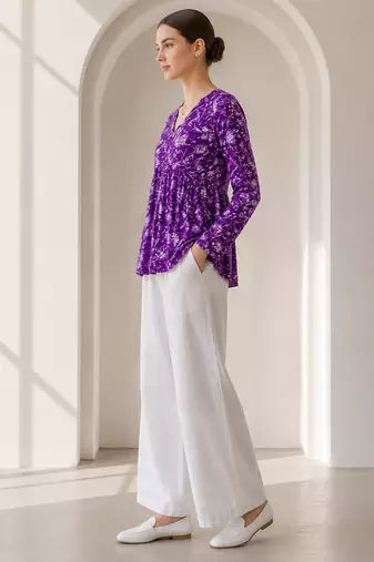 Philauri women’s purple floral printed top
