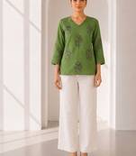 Philauri women's green short kurti