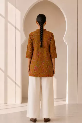 Philauri women's mustard short kurti
