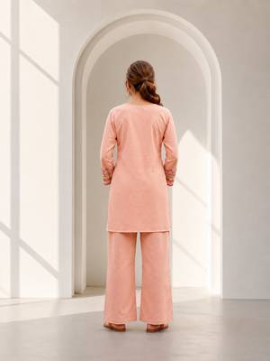 Philauri women pink embroiderd co-ord set 2