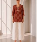 Philauri women's red short kurti