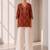 Philauri women's red short kurti