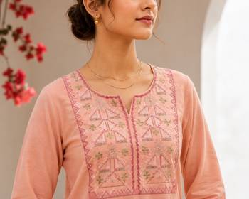 Philauri women pink embroiderd co-ord set 5