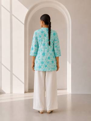 Philauri women's white short kurti 2