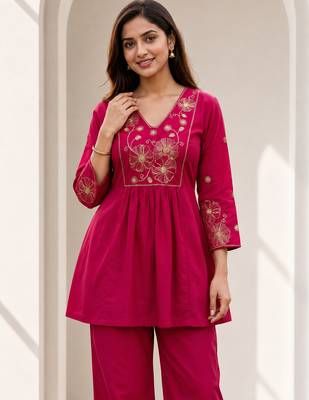 Philauri women's pink flare co ords set 5