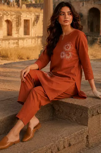 Philauri women thread work co-ord set
