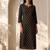 Philauri women’s black printed straight kurta