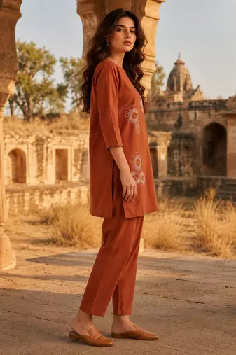 Philauri women thread work co-ord set