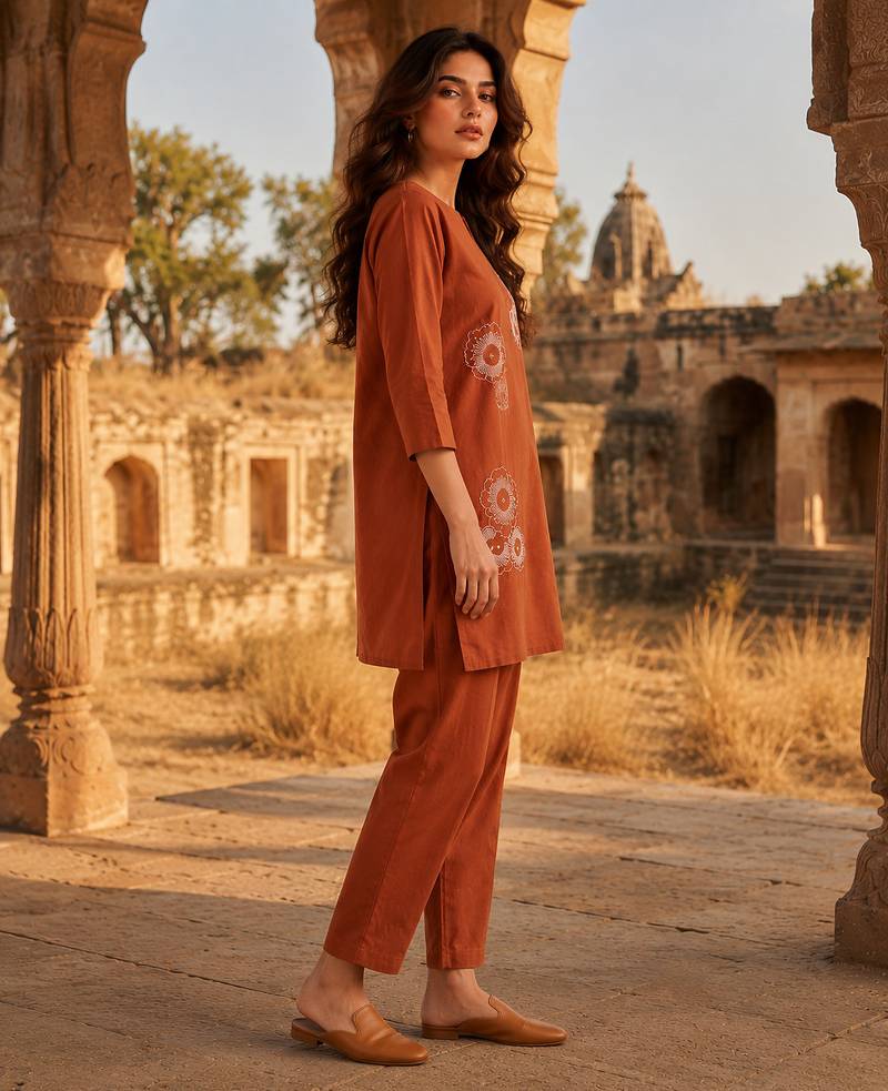 Philauri women thread work co-ord set