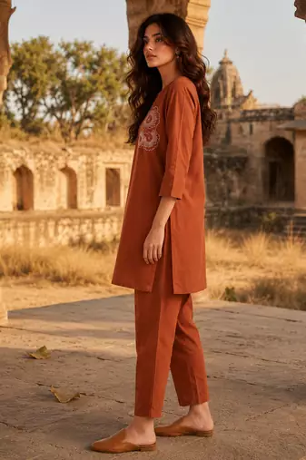 Philauri women thread work co-ord set