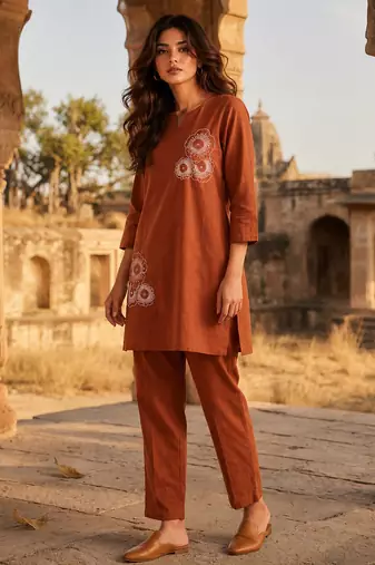 Philauri women thread work co-ord set
