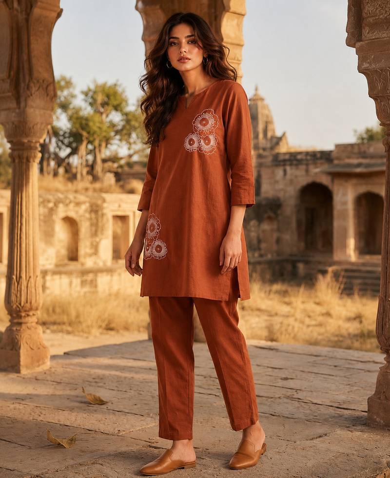 Philauri women thread work co-ord set