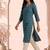 Philauri women teal blue printed straight kurta