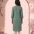 Philauri women gren floral printed straight kurta