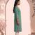 Philauri women gren floral printed straight kurta