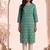 Philauri women gren floral printed straight kurta