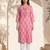 Philauri women pink printed straight kurta