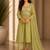 Philauri women's embroidered olive green  kurta set