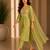 Philauri women's embroidered olive green  kurta set