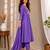 Philauri women's embroidered purple kurta set