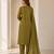 Women embroidered kurta set with trousers & dupatta