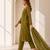 Women embroidered kurta set with trousers & dupatta