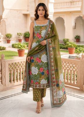 Women floral printed sleeveless kurta 1