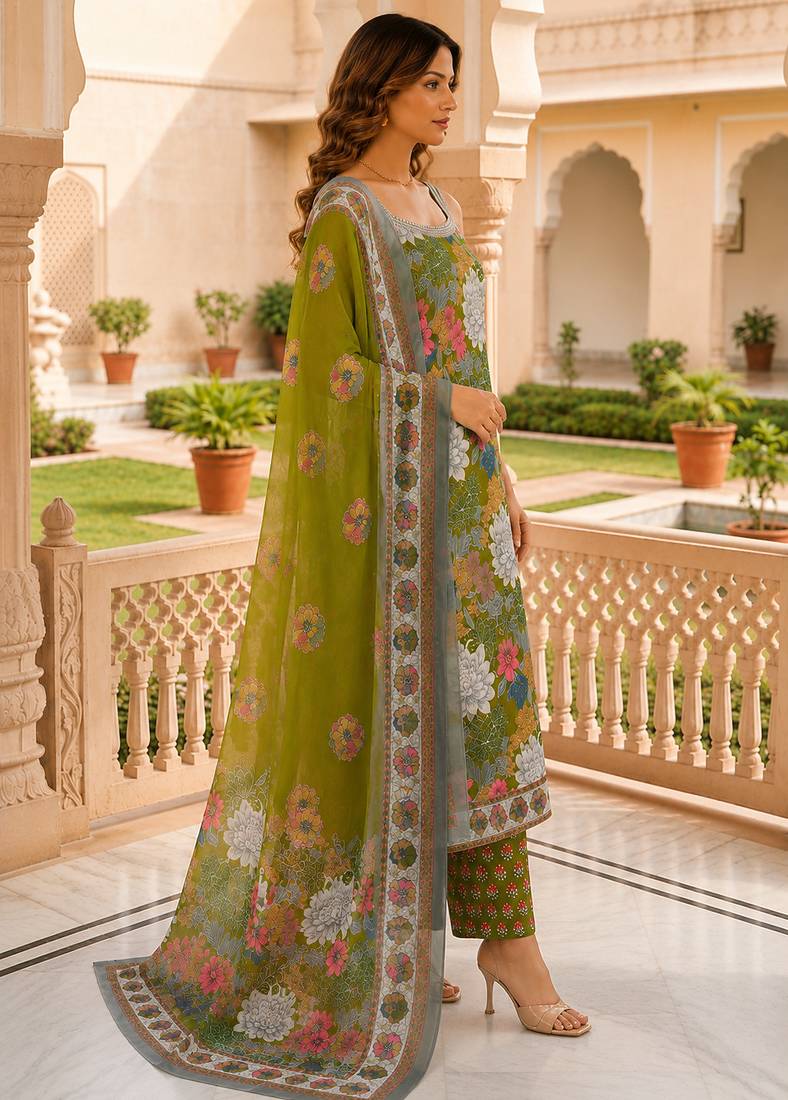 Women floral printed sleeveless kurta