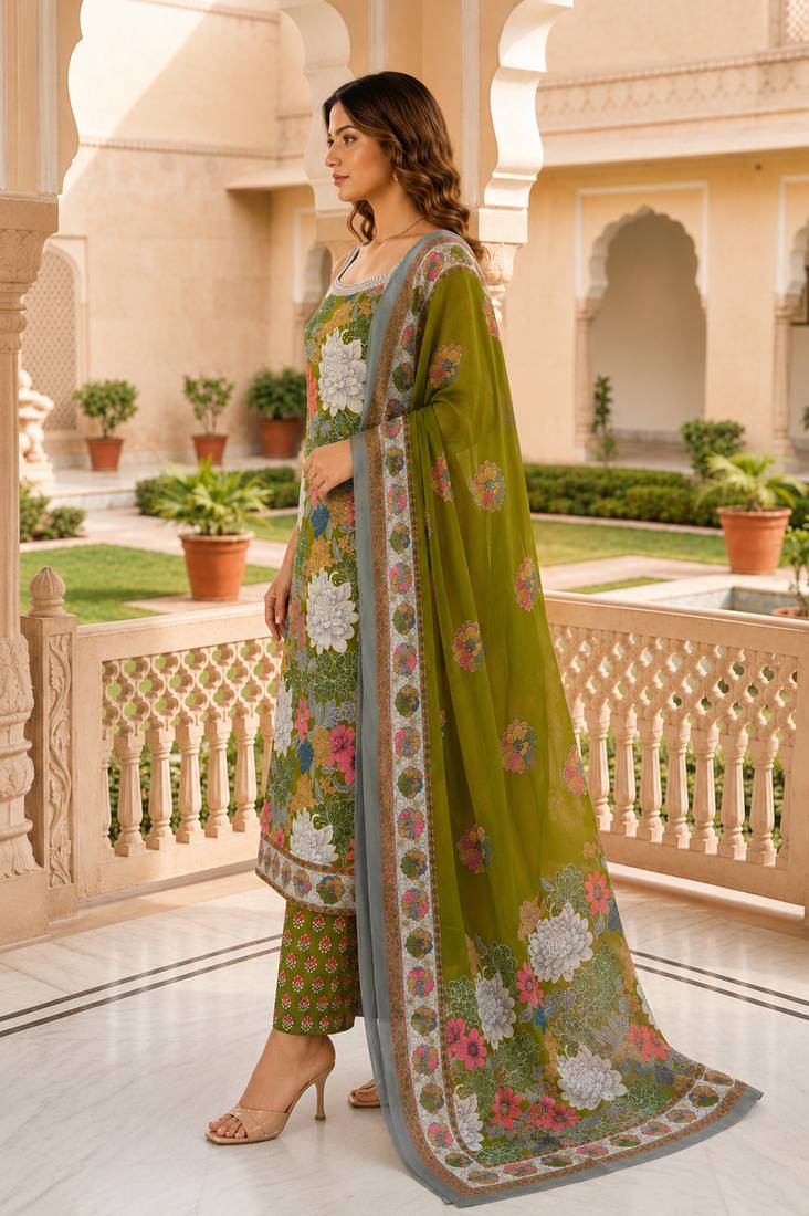 Women floral printed sleeveless kurta
