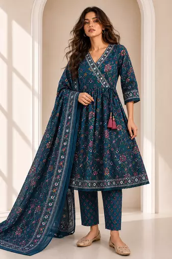 Philauri women printed wrap kurta