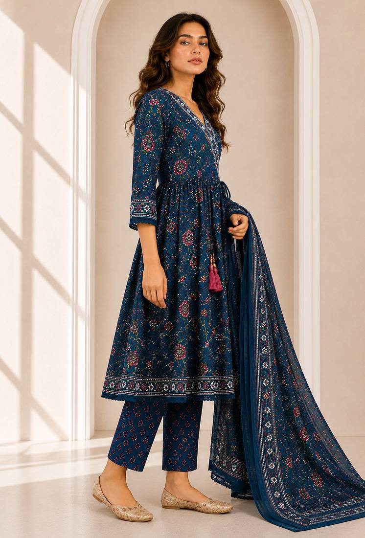 Philauri women printed wrap kurta