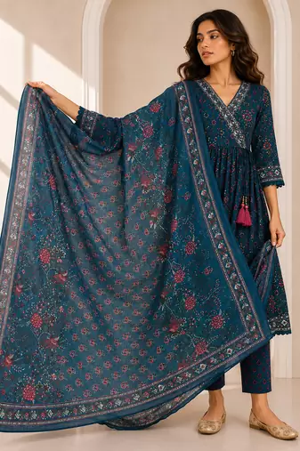 Philauri women printed wrap kurta