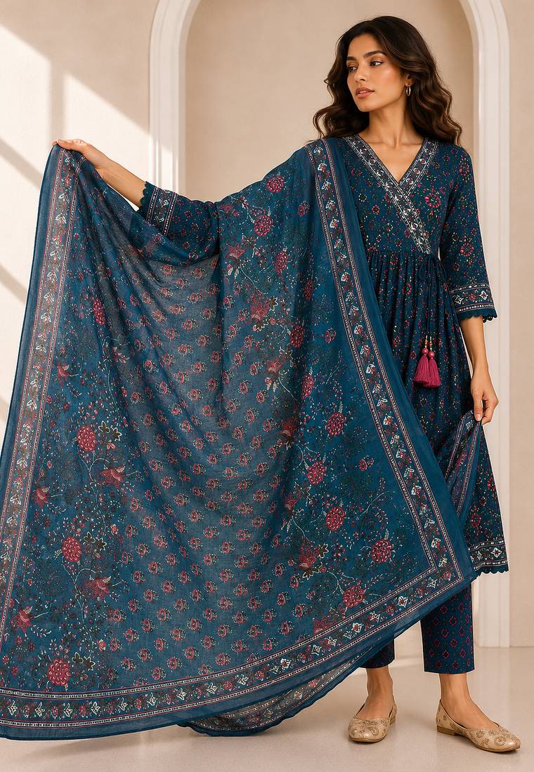 Philauri women printed wrap kurta