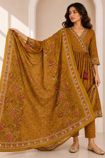 Philauri women printed wrap kurta