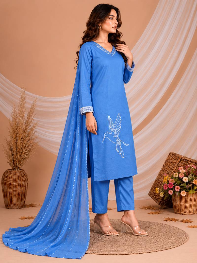 Philauri women kurta pant with dupatta set