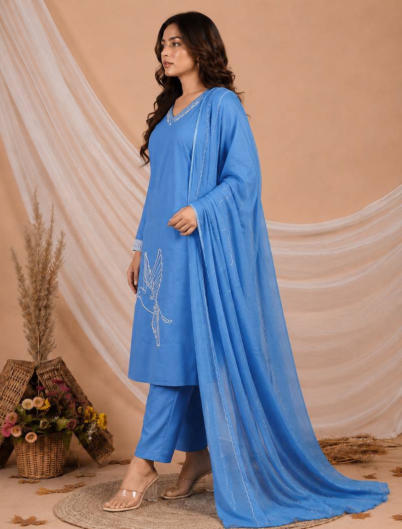 Philauri women kurta pant with dupatta set